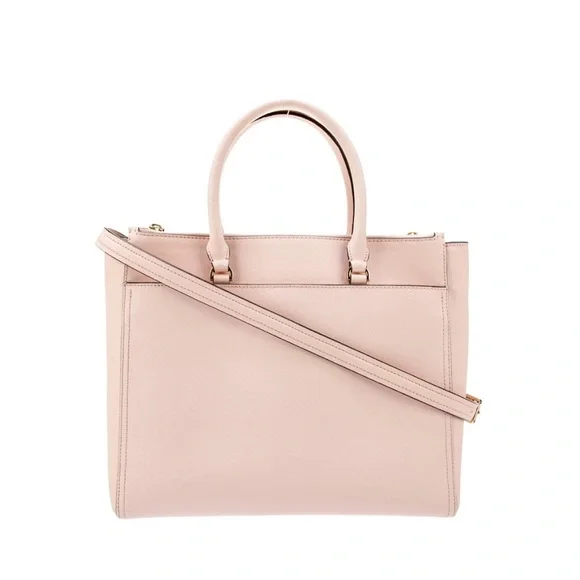 NWOT Tory Burch Saffiano Leather Pink Robinson double zip tote bag - Picture 3 of 16